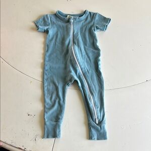 🍁💐100% cotton Blue Knit Footies One Piece with Zipper